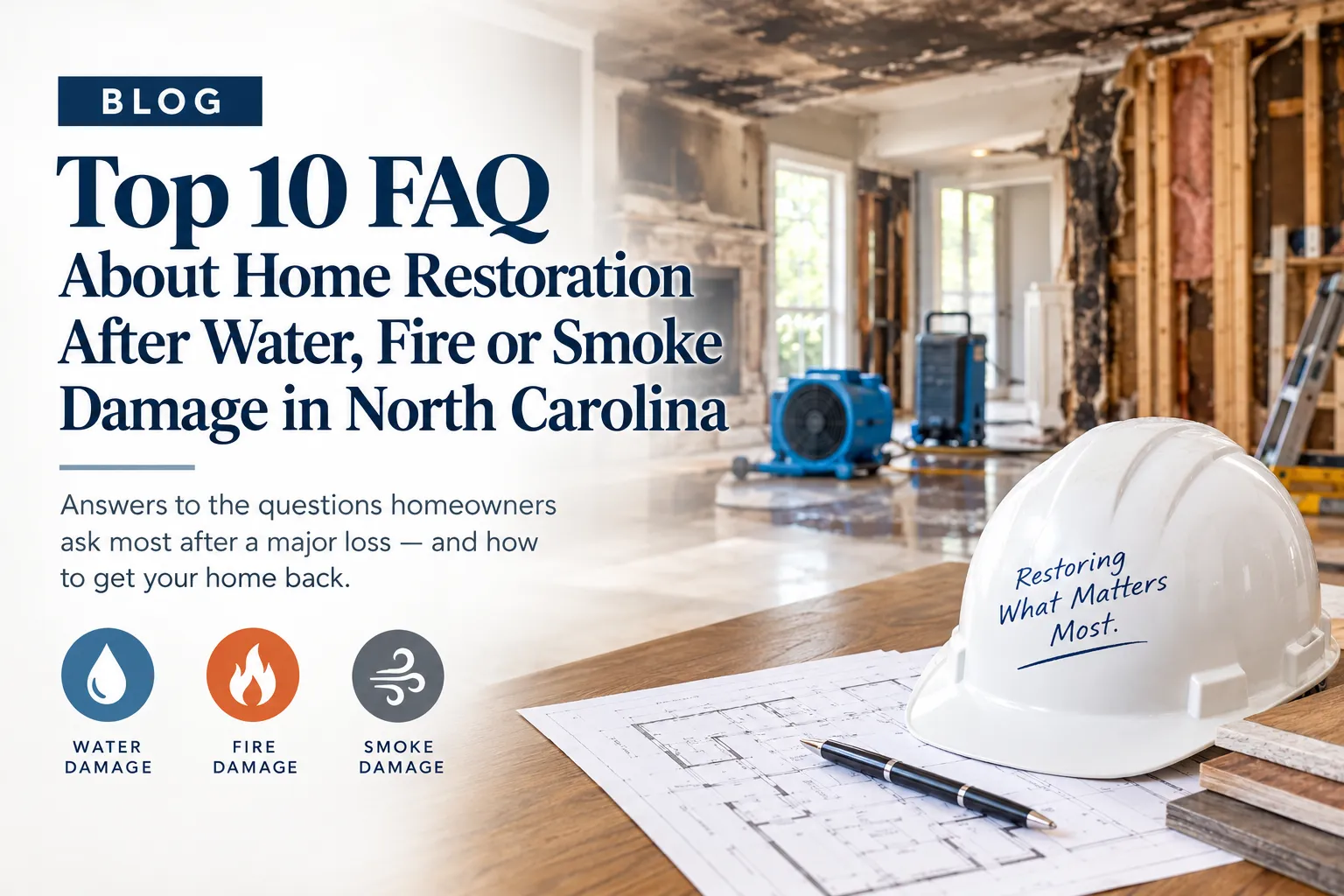 Featured post - Frequently Asked Questions About Home Restoration After Water, Fire or Smoke Damage