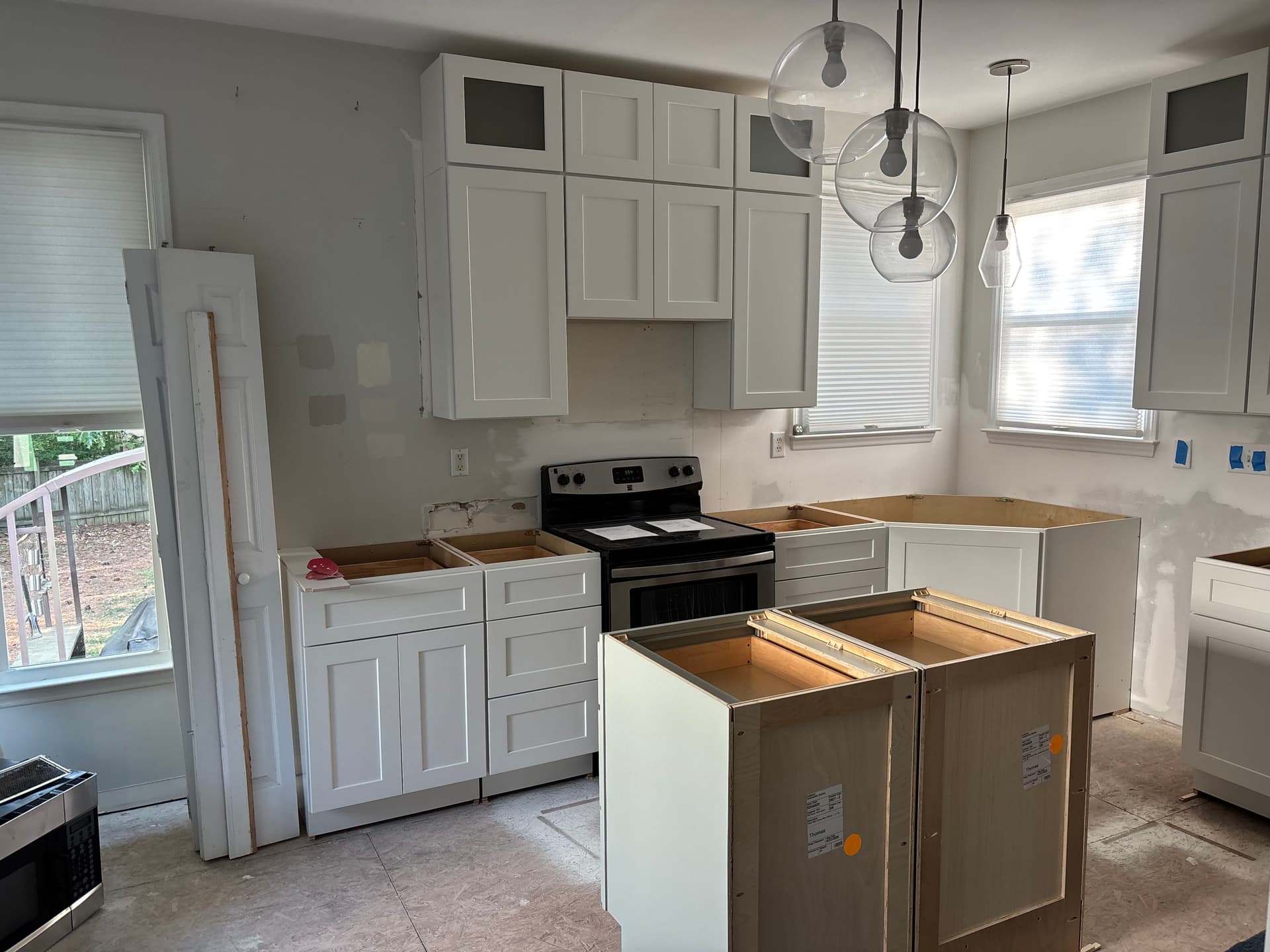 Gallery photos for Durham NC Kitchen Remodel Taking Shape with White Shaker Cabinets: Image #1