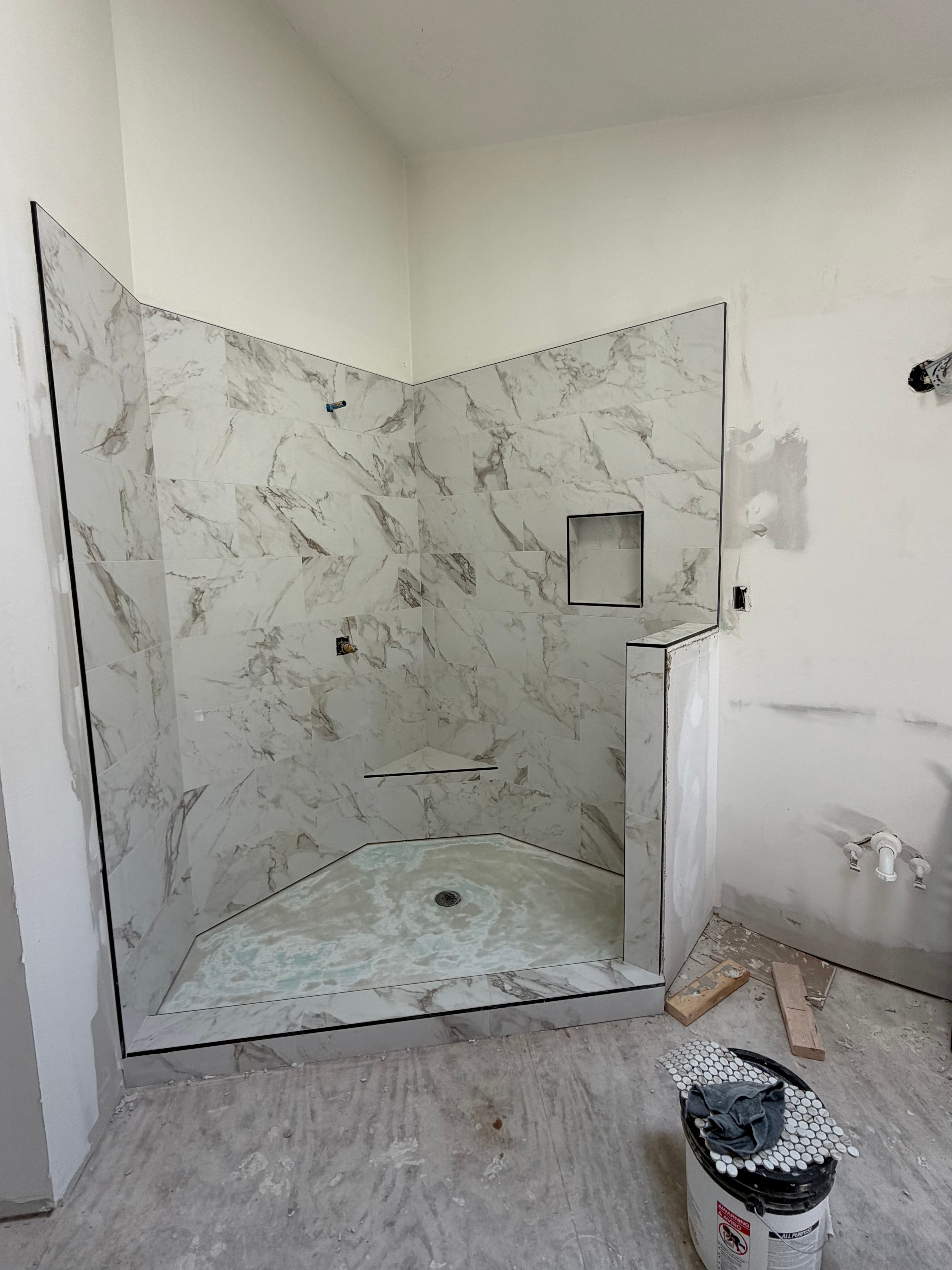 Project A Custom Primary Shower Build Taking Shape image