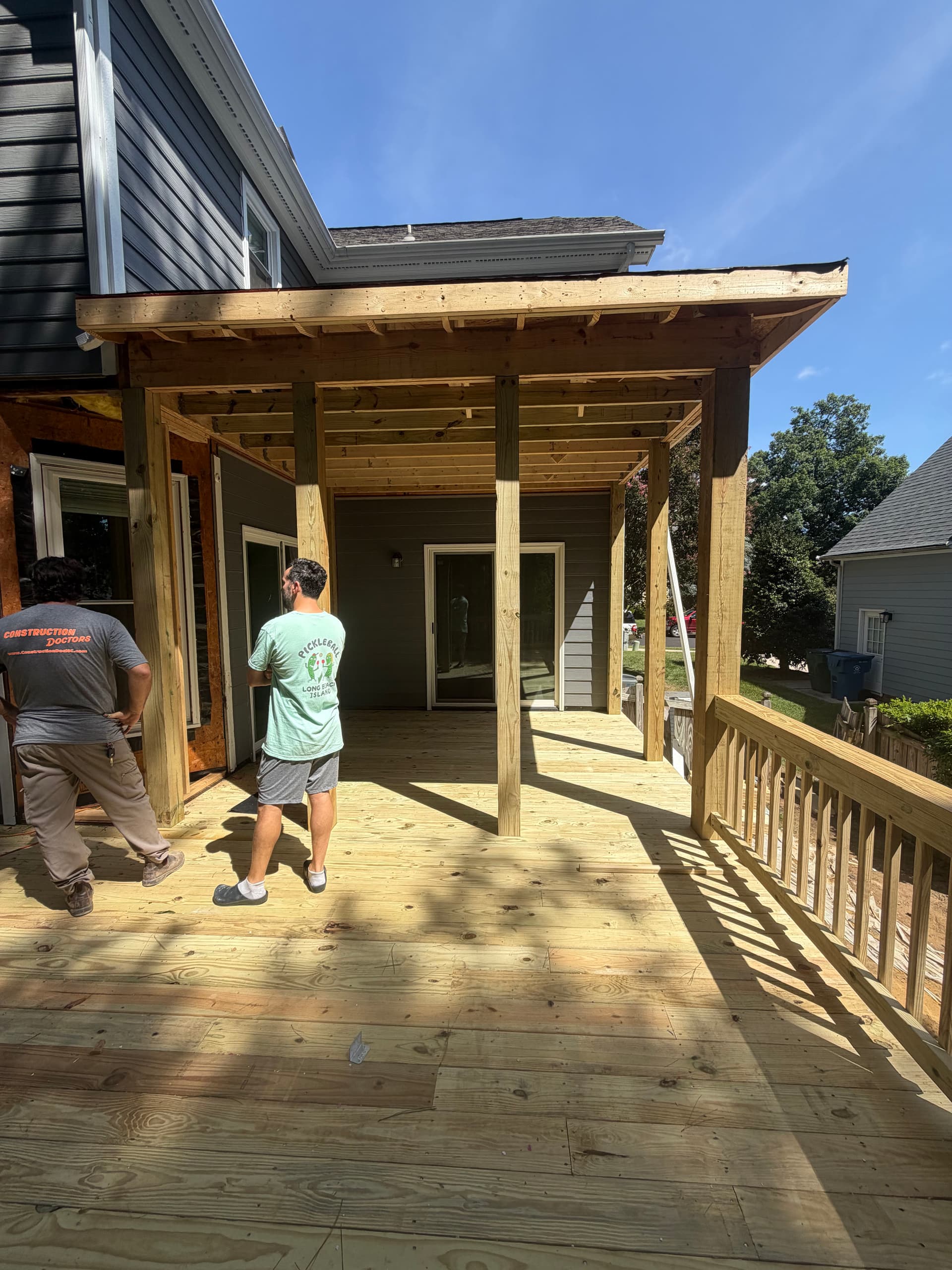 Screened Porch and Deck Addition Taking Shape image