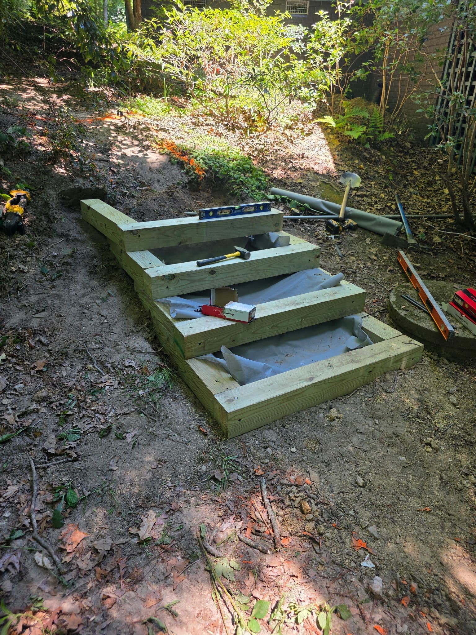 Gallery photos for Landscaping Stairs Taking Shape Step by Step: Image #1