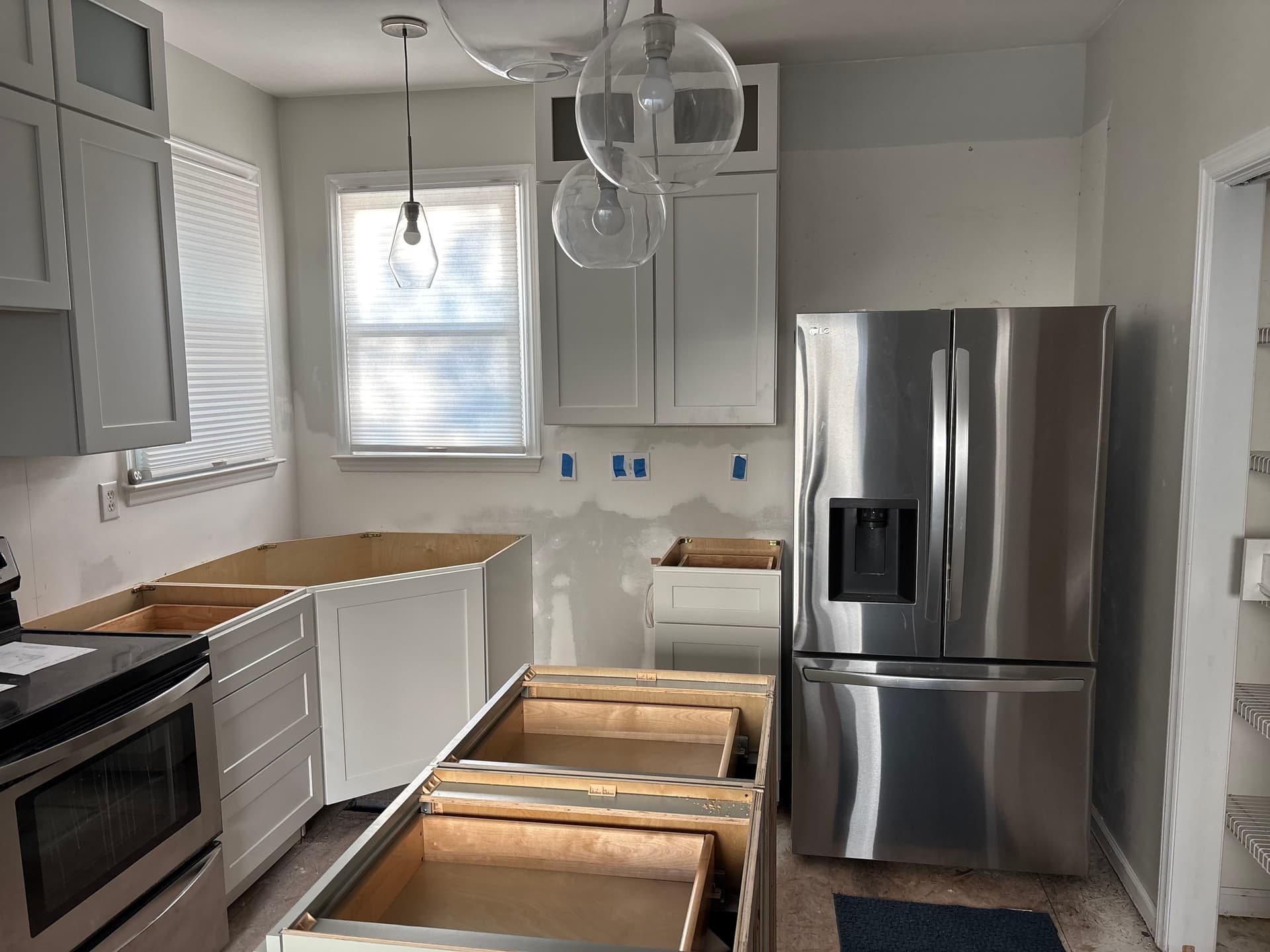 Gallery photos for Durham NC Kitchen Remodel Taking Shape with White Shaker Cabinets: Image #2