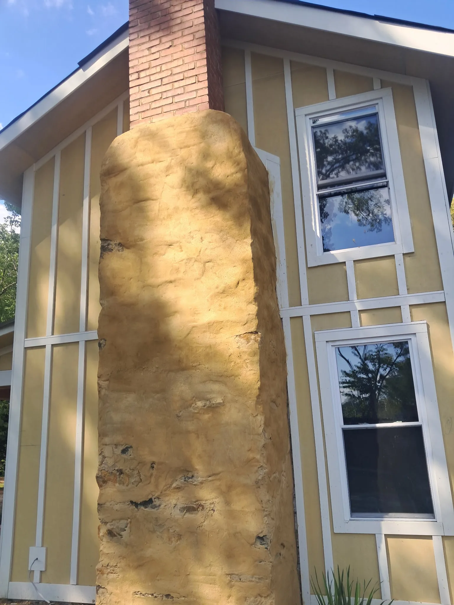 Gallery photos for Chimney Parging on a 1930s Home Done Right: Image #1