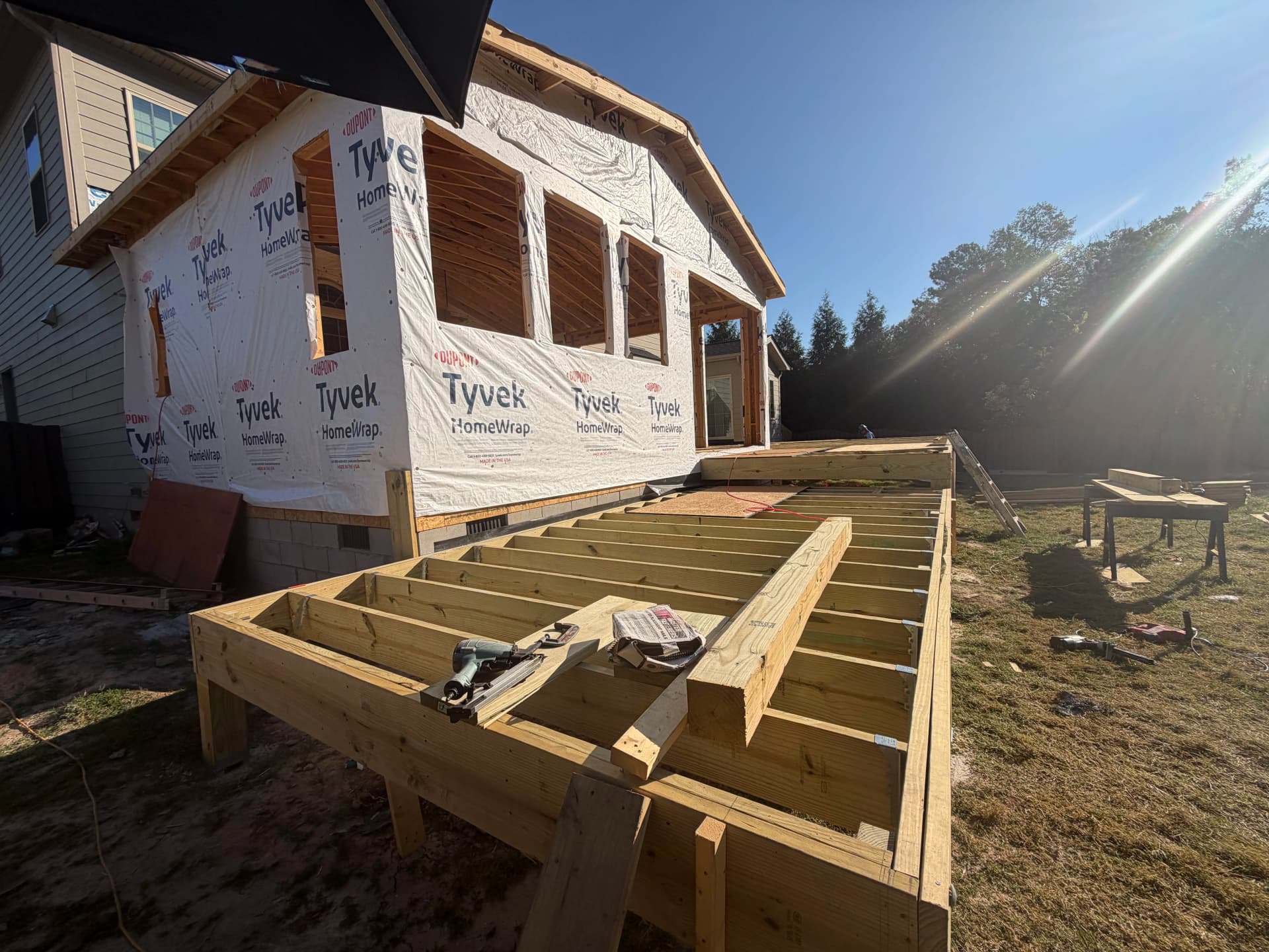 Sunroom and Deck Addition Taking Shape image