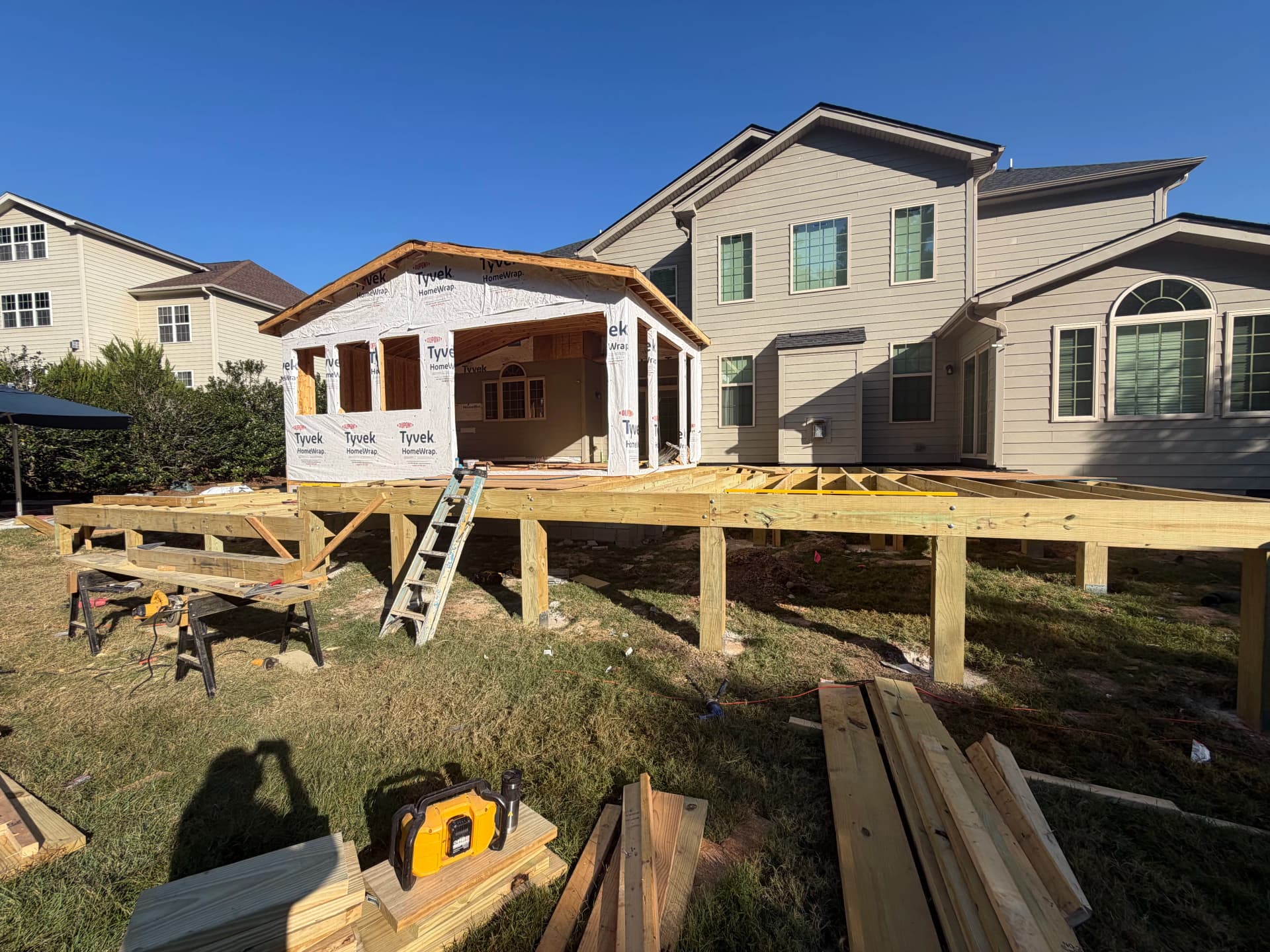Gallery photos for Sunroom and Deck Addition Taking Shape: Image #1