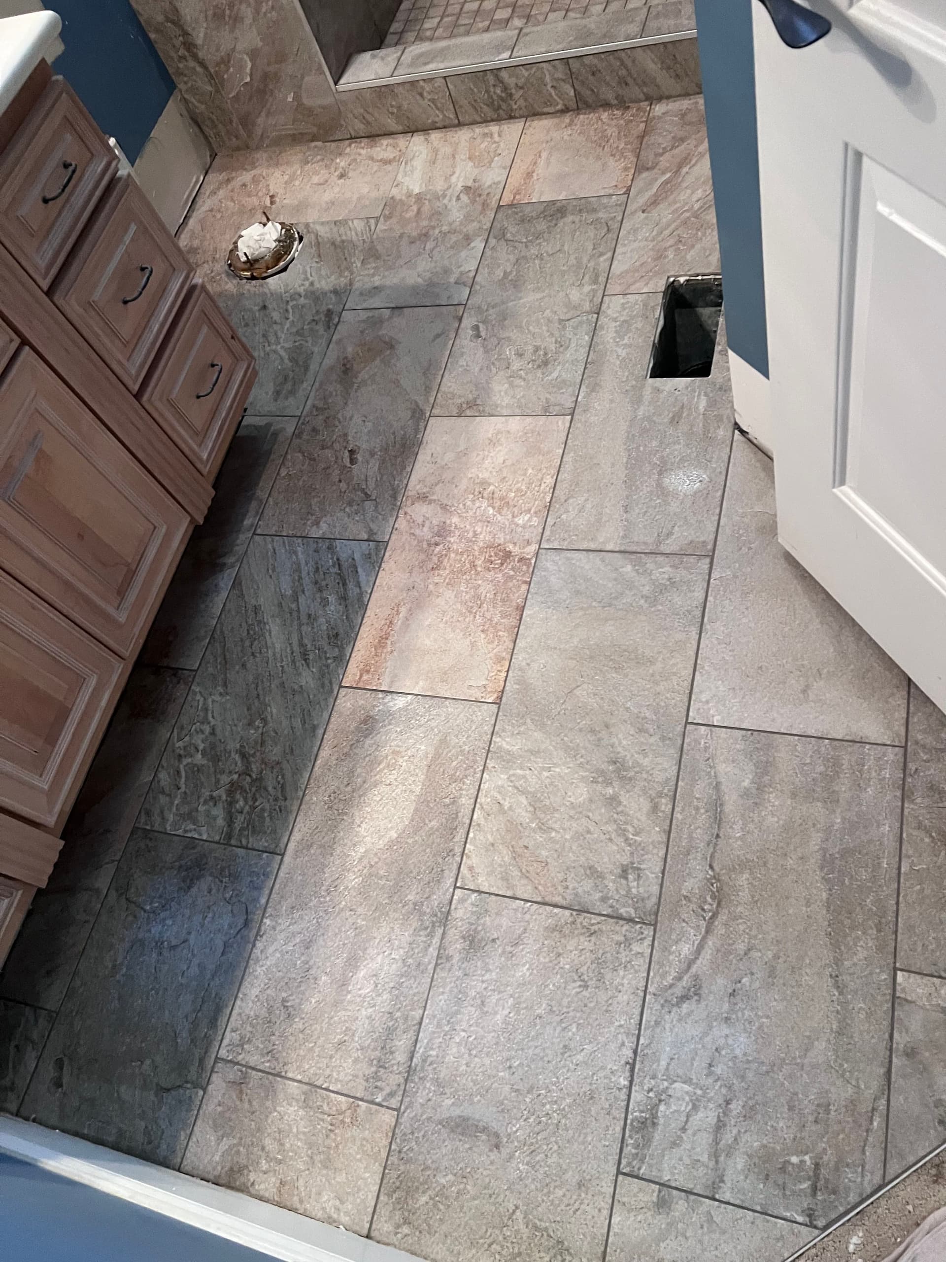Custom Tile Bathroom Remodel with Built-In Shower Bench and Niches image